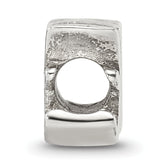 Sterling Silver 925 Script Letter H Bead with Polished Finish Solid Elegant Design